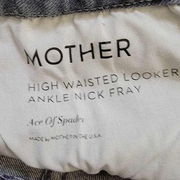 Mother High Waisted Looker Ankle Nick Fray Jeans - Picture 13 of 16